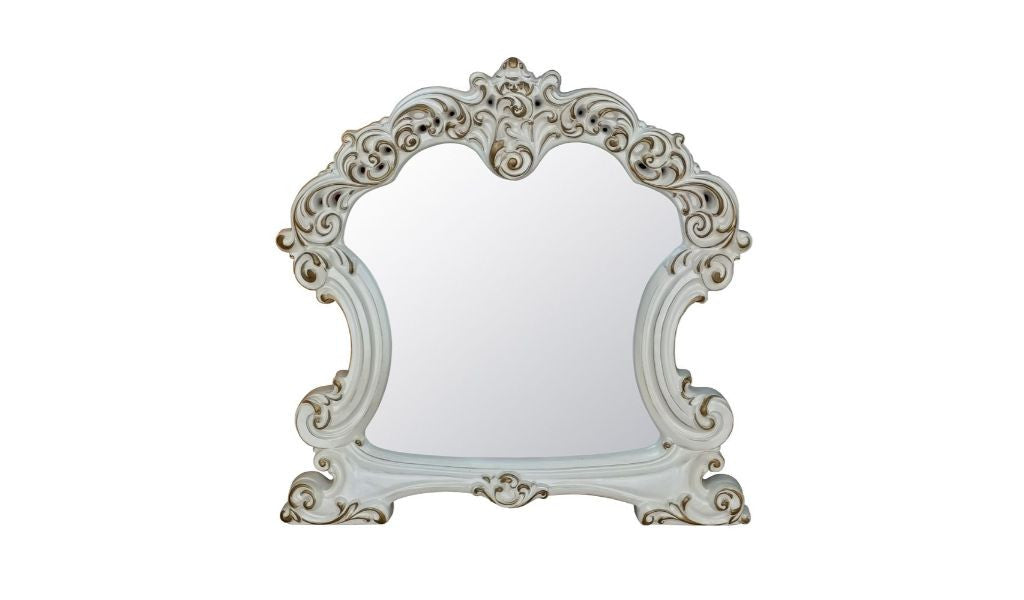 45 Antique Pearl Finish Irregular Dresser Mirror