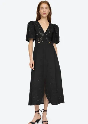 Baylin Lace Puff Sleeve Dress