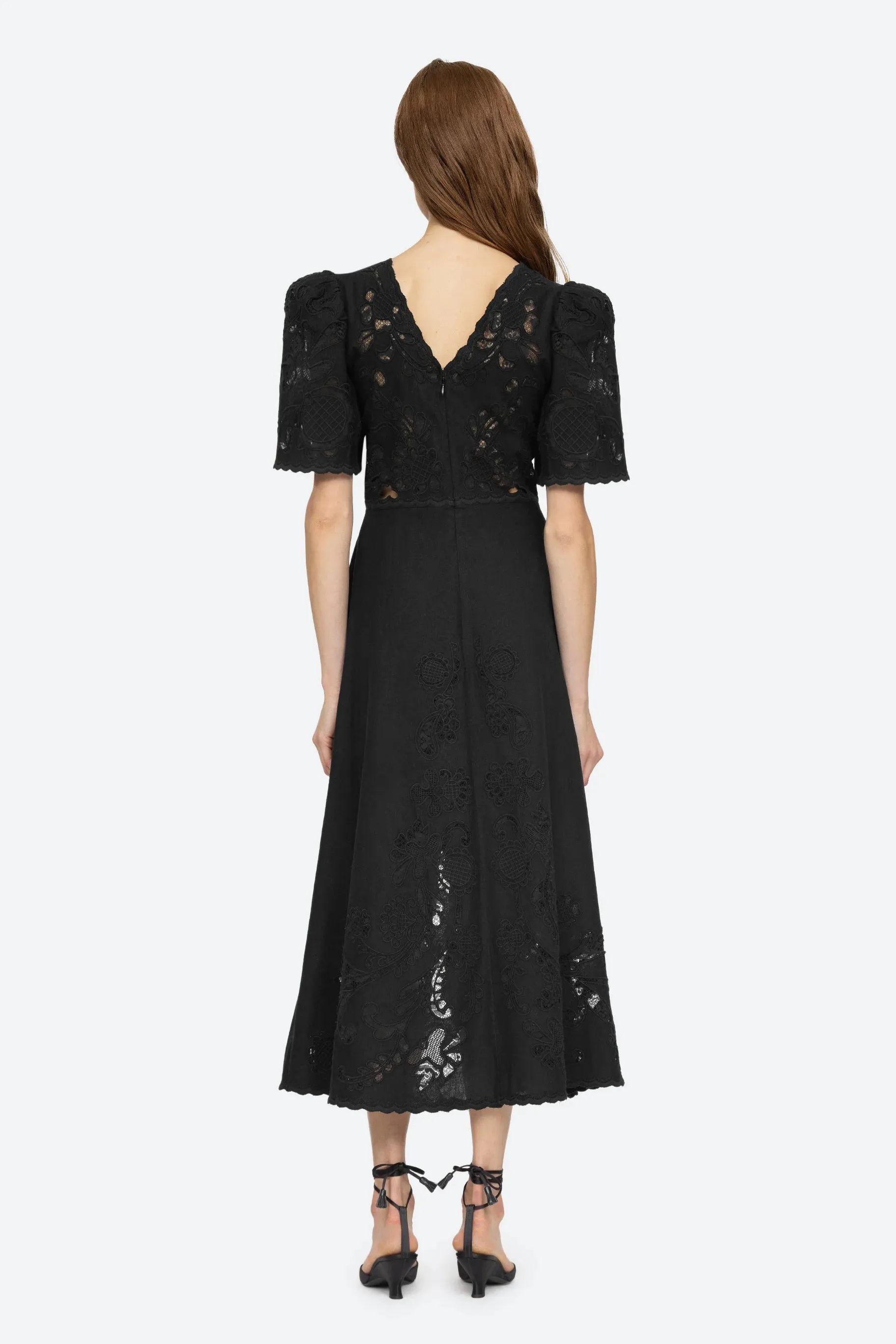 Baylin Lace Puff Sleeve Dress