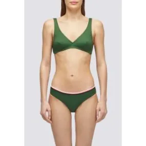 Bikini a triangolo e slip culotte donna Verde oliva