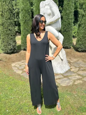 Black Essential Wide Leg Jumpsuit Jenna