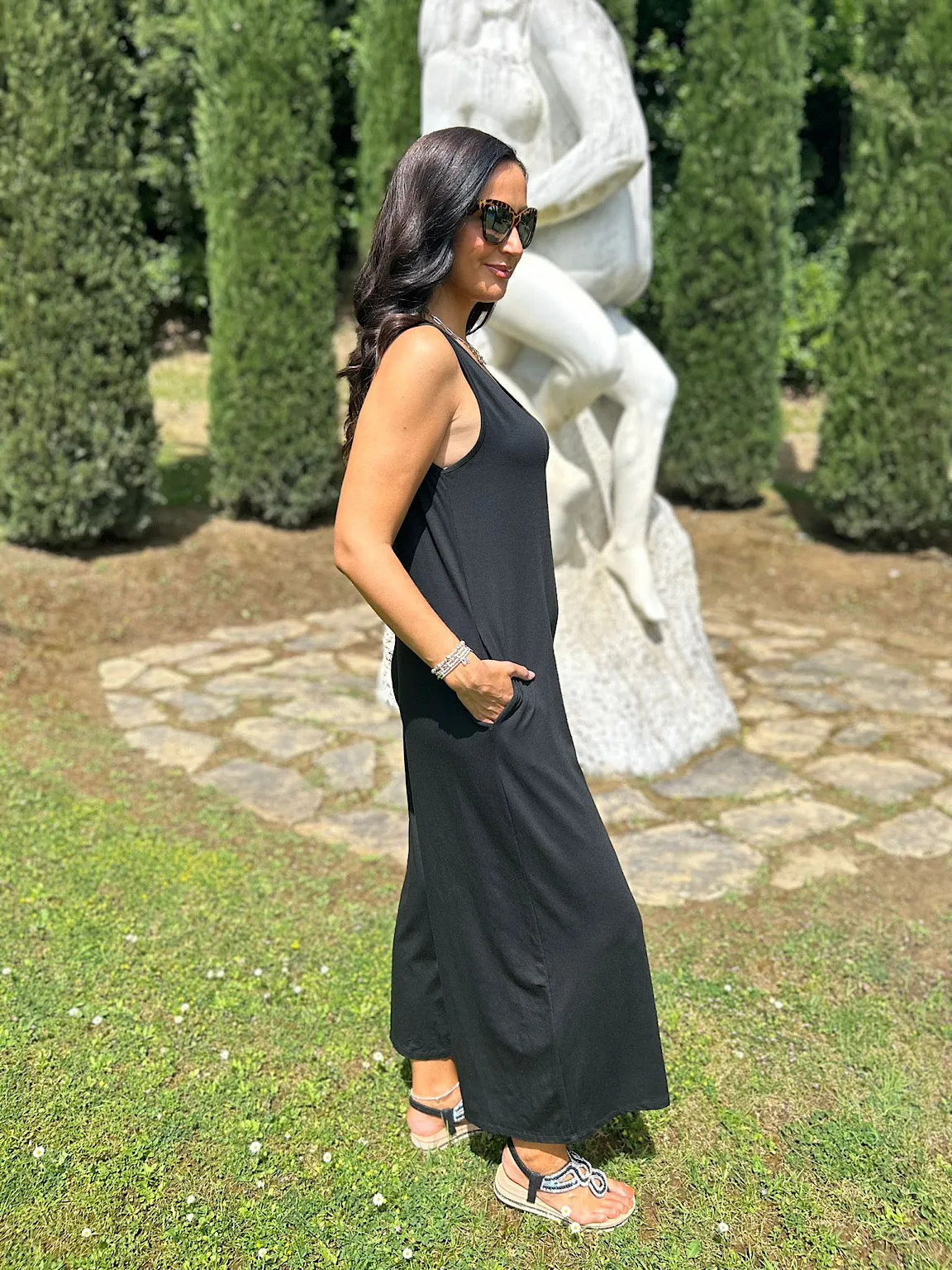 Black Essential Wide Leg Jumpsuit Jenna