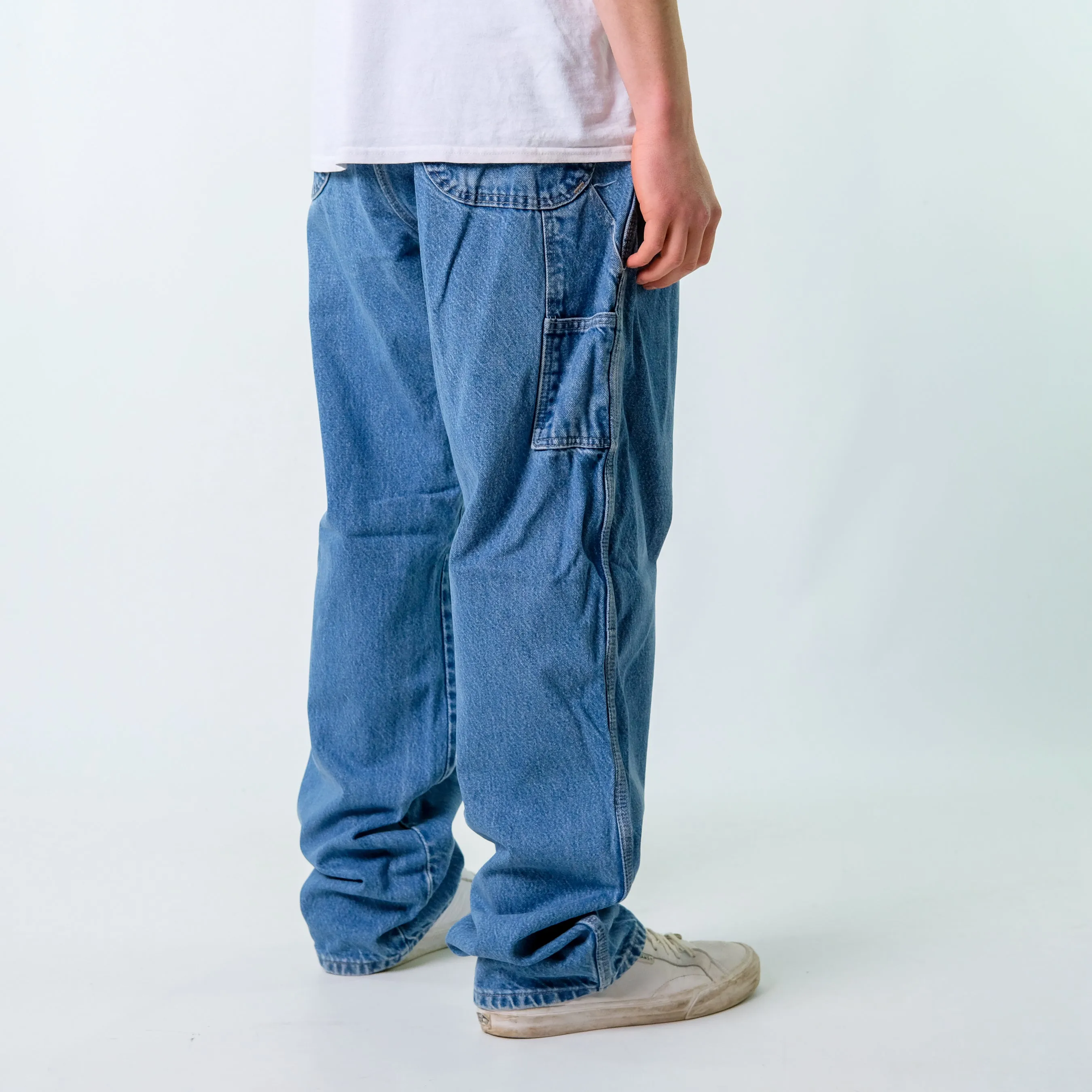 Blue y2ks Dickies Denim Carpenter Baggy Jeans Pants (40x36)