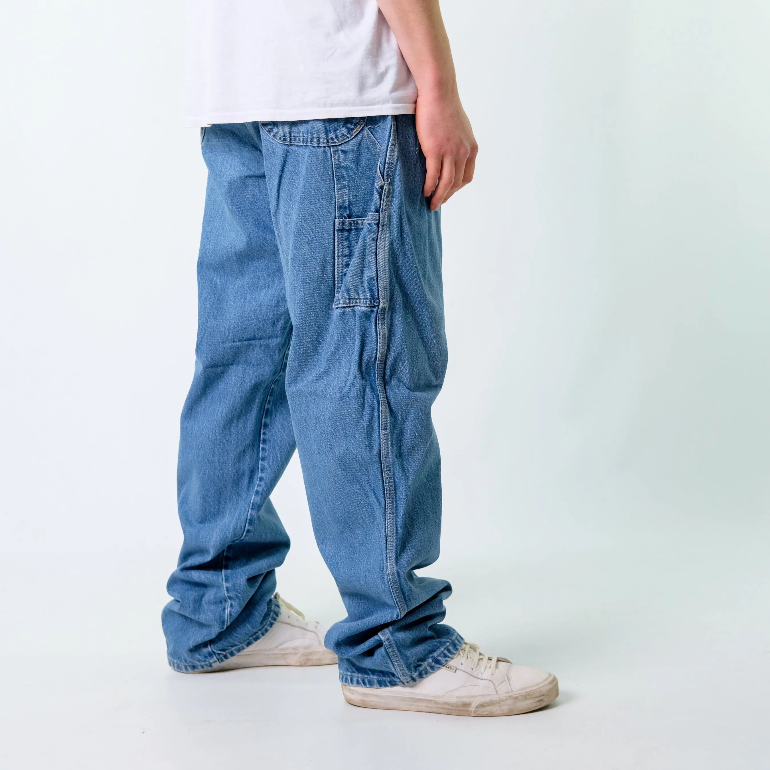 Blue y2ks Dickies Denim Carpenter Baggy Jeans Pants (40x36)