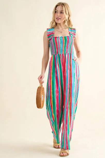 Carolina Striped Jumpsuit