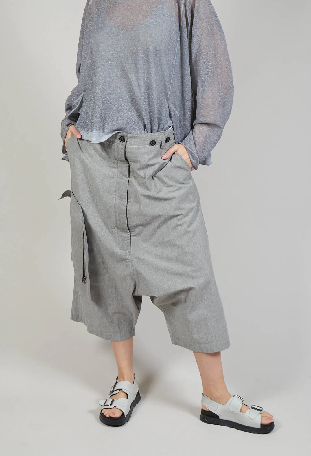 Culotte Salopettes in C.Coal 10% Mel