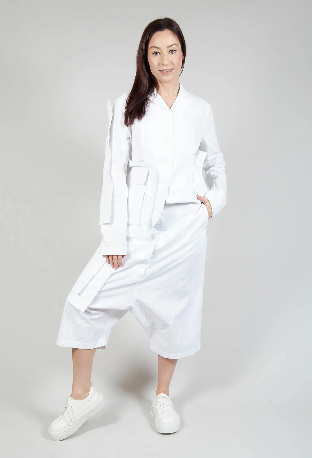 Culotte Salopettes in White