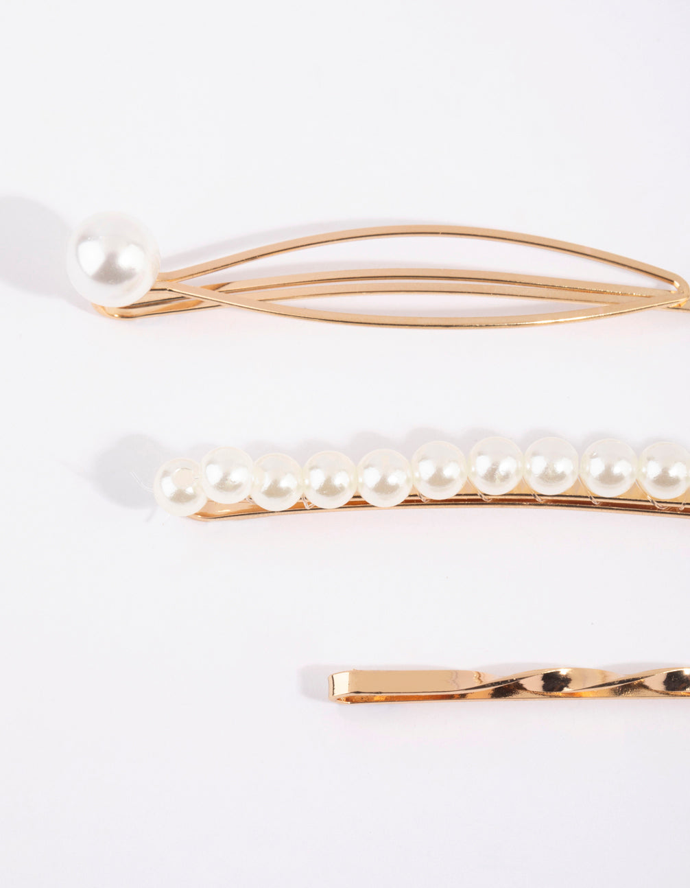 Gold Pearl & Twist Clip Pack