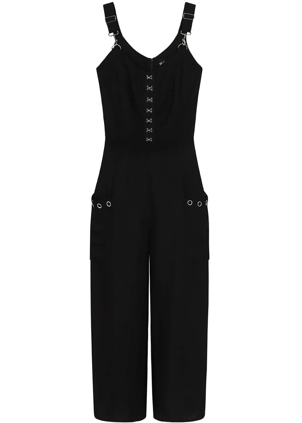 Hell Bunny Tabitha 80's Jumpsuit Black