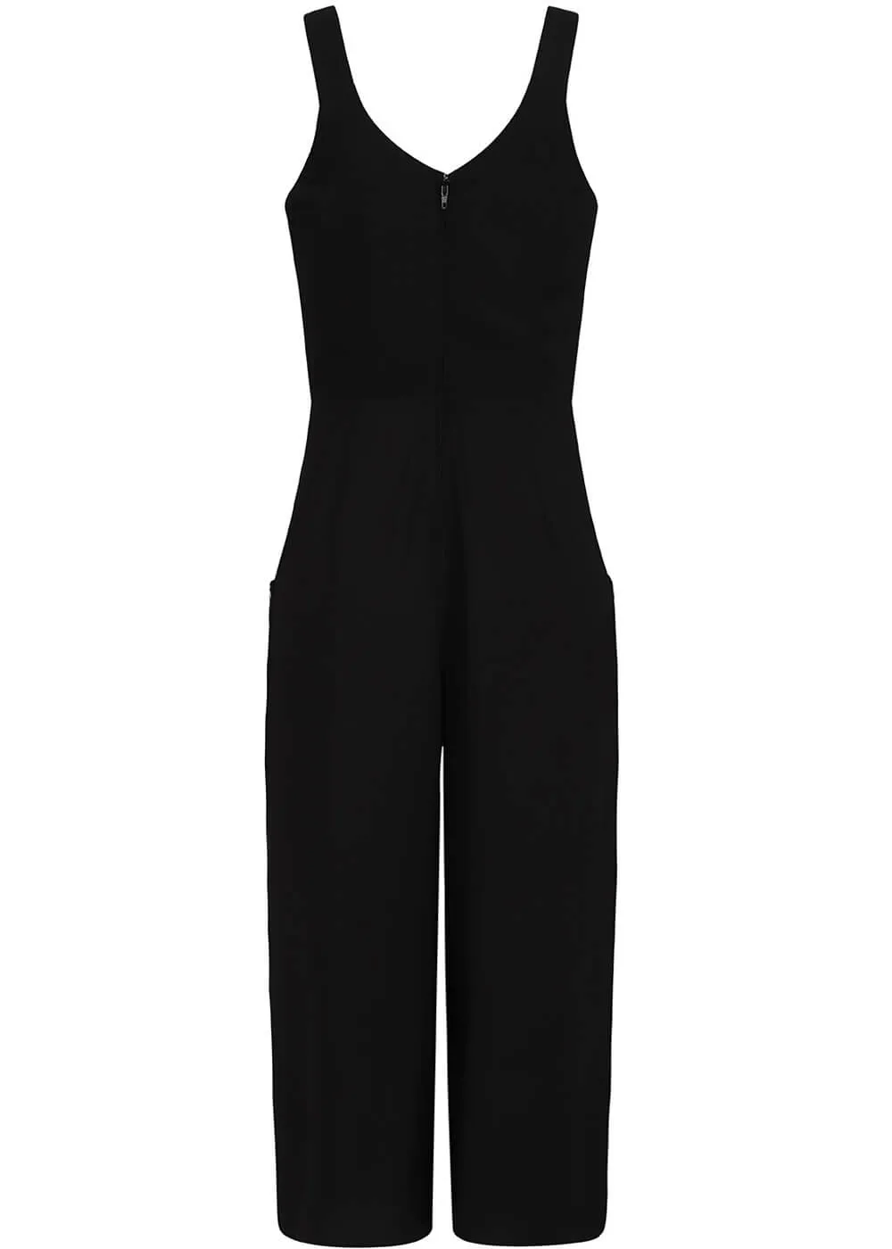 Hell Bunny Tabitha 80's Jumpsuit Black