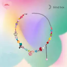 ins cute Colorful Handmade Beaded Butterfly Love Necklace BY9015