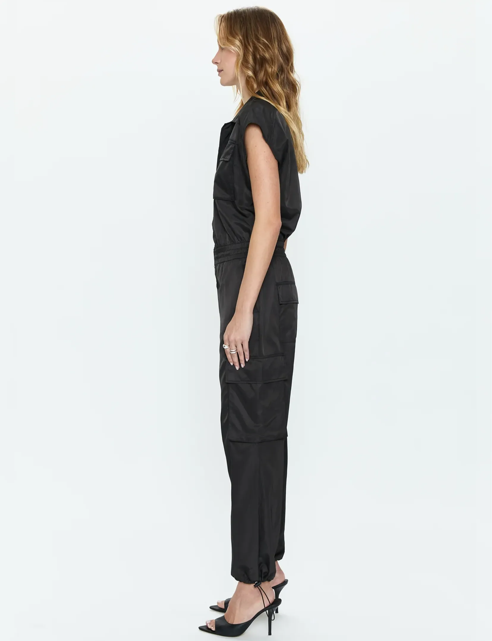 Jade Cargo Jumpsuit, Black