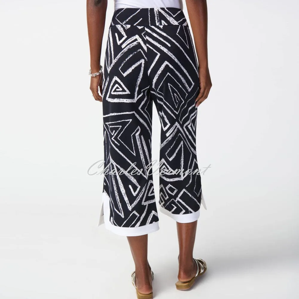 Joseph Ribkoff Geometric Print Culotte Trouser - Style 241280