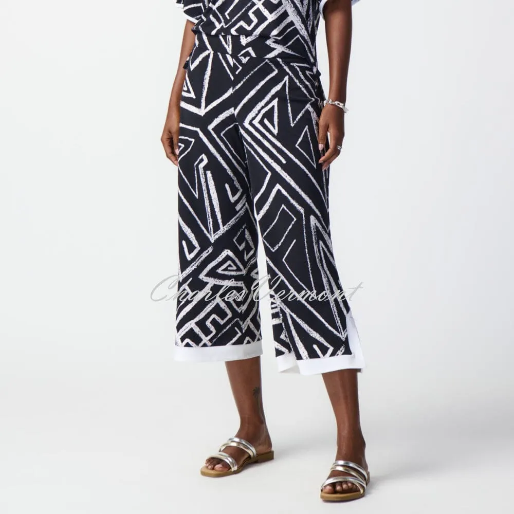 Joseph Ribkoff Geometric Print Culotte Trouser - Style 241280