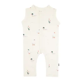 Kyte Baby Printed Sleeveless Snap Romper in Duck