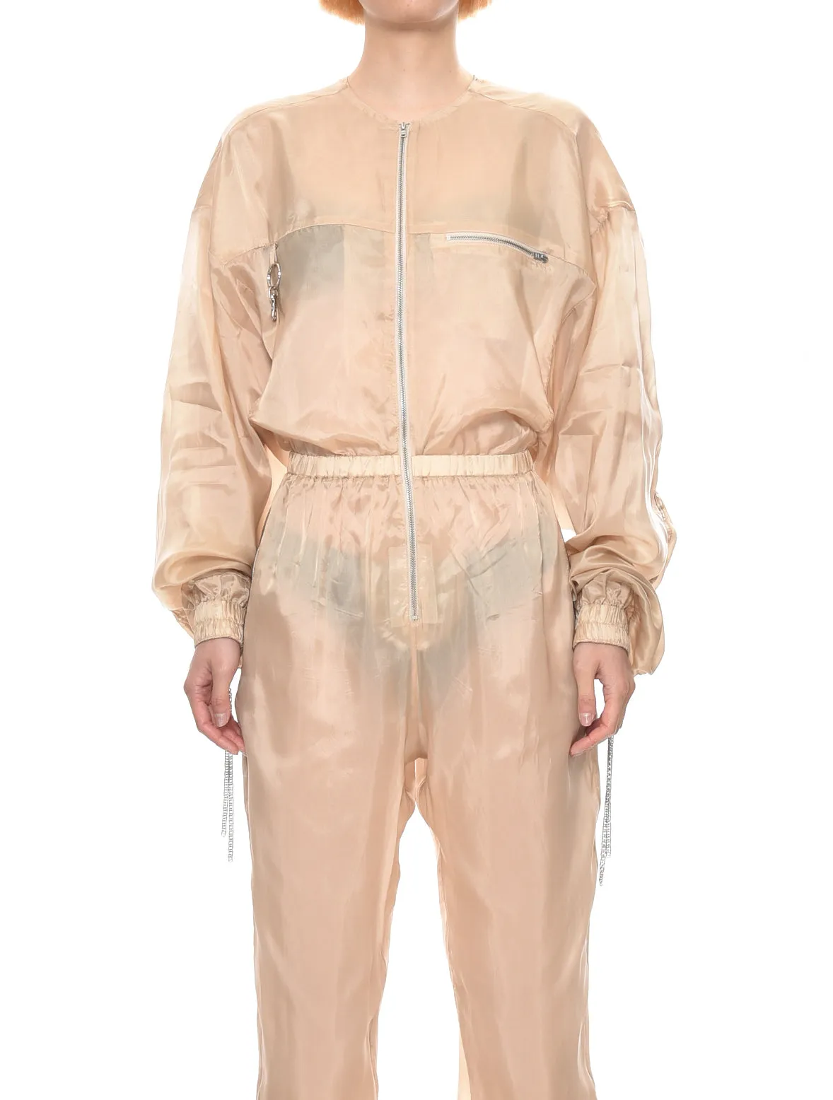 LEO Sand Gare Du Midi Technical Cupro Jumpsuit