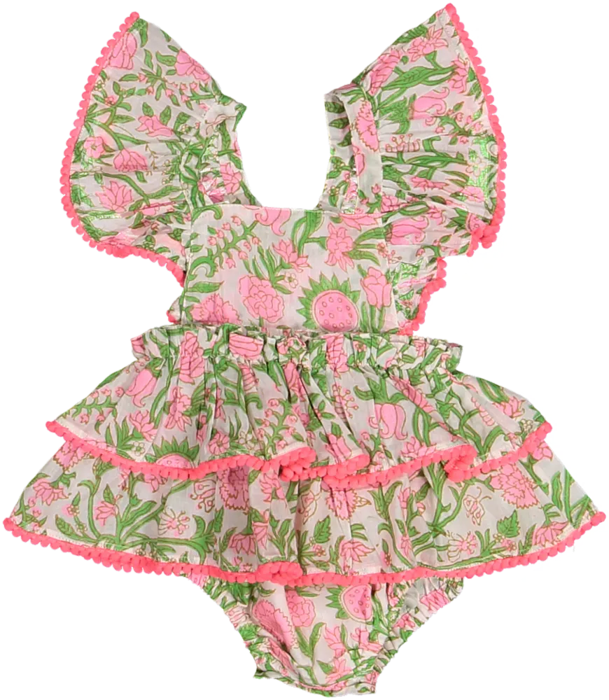 LILLY ROMPER-PINK DAHLIA