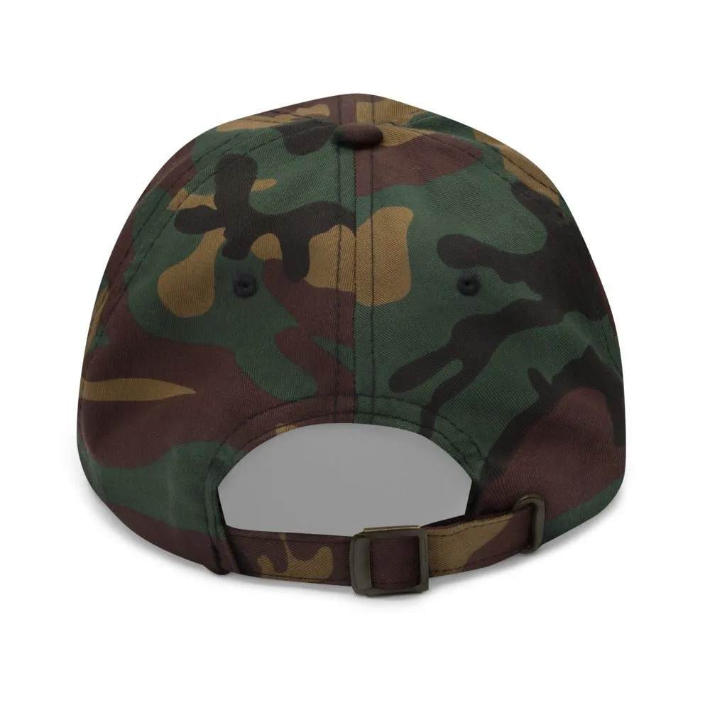 Lioness Luck Embroidered Camo Dad Hat