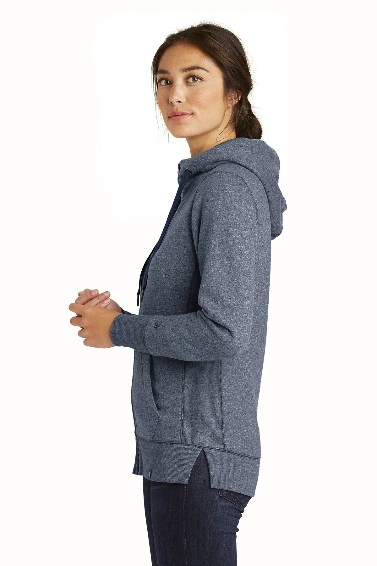 New Era Ladies French Terry Zip Hoodies, True Navy Twist [GuidePoint Security]