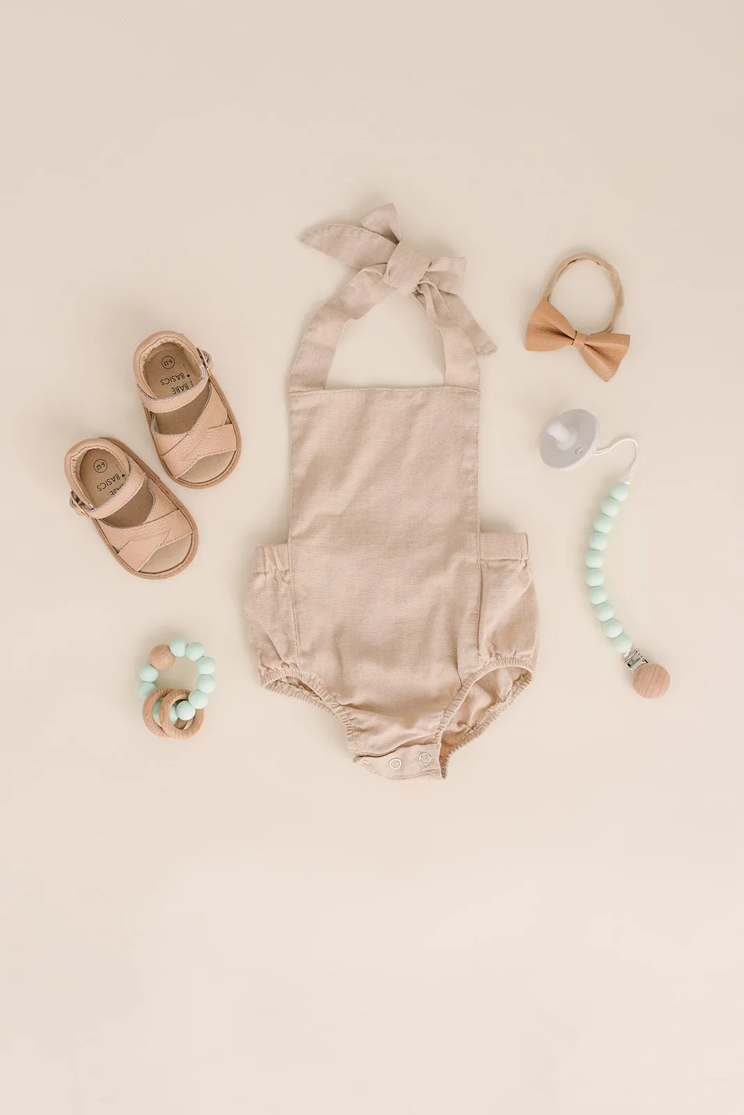 Oatmeal Halter Romper