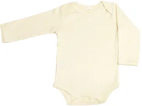 Organic Baby Clothing Long Sleeve Onesies GOTS Certified Cotton (Natural)