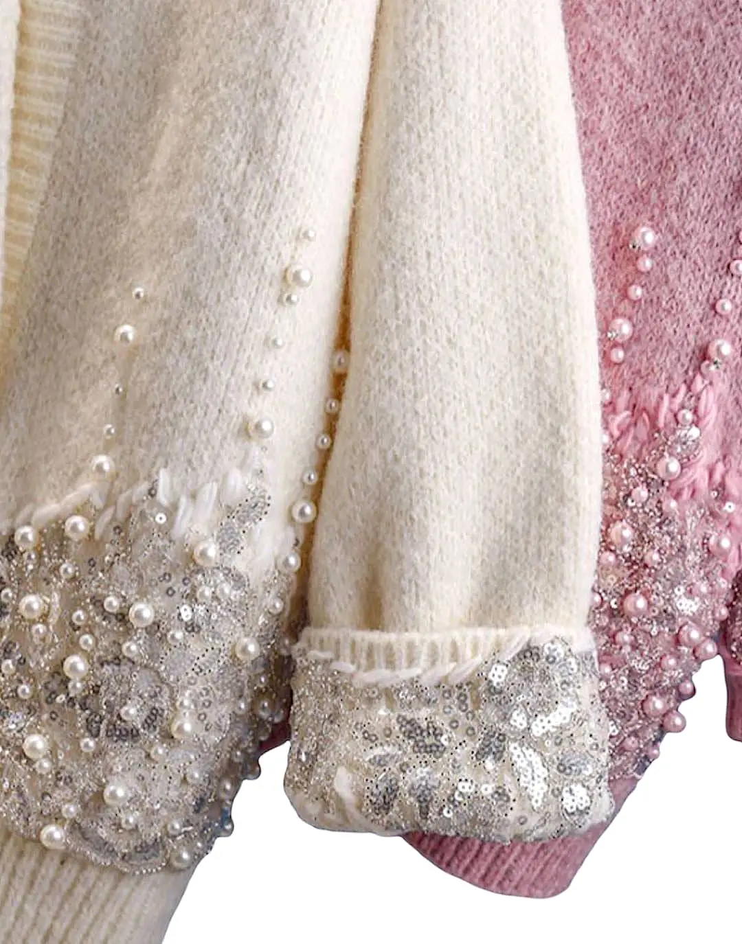 Oversized Beaded Soft Cardigan