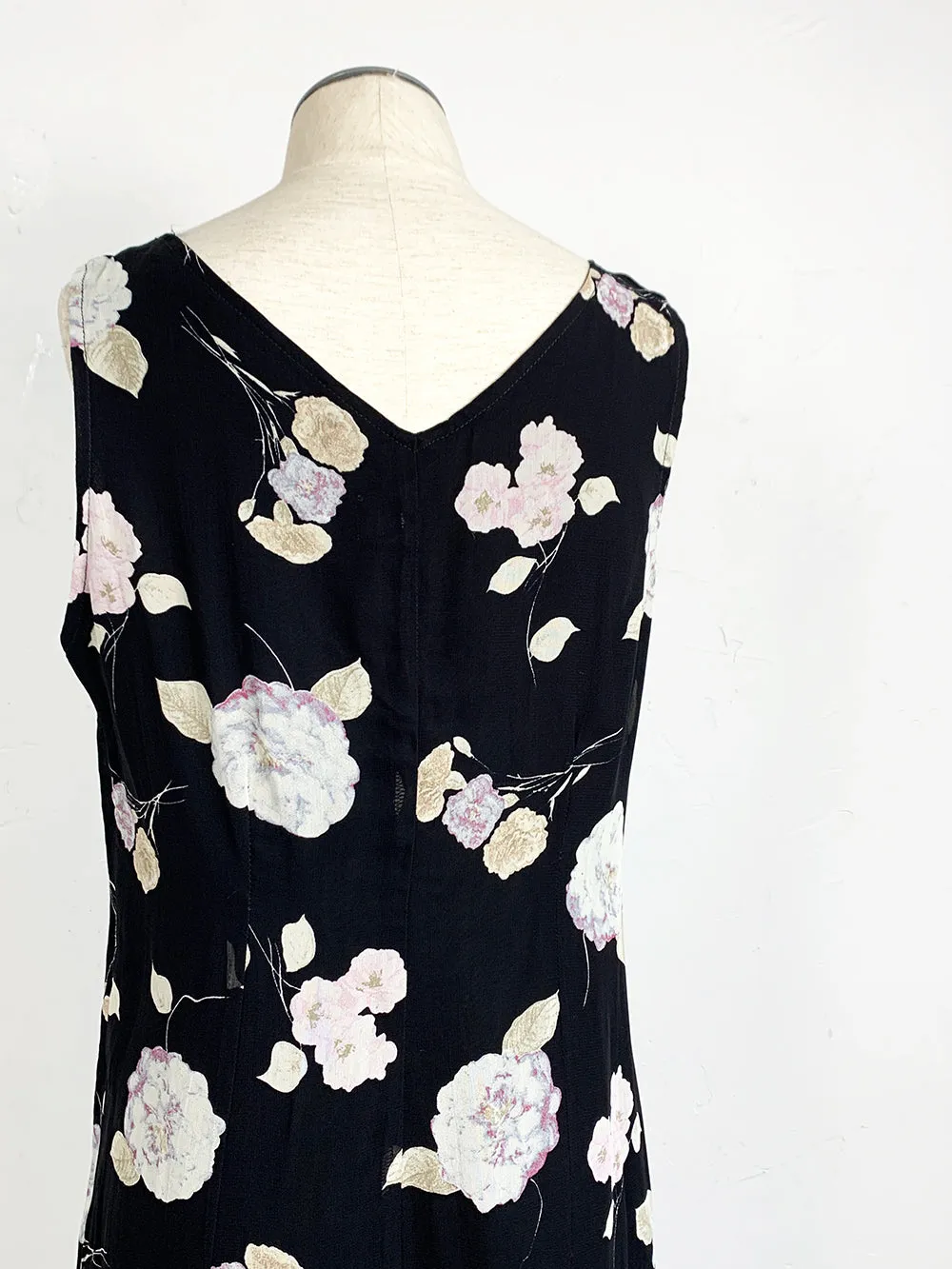 PS Chiffon Rayon Sleeveless Floral Print Dress