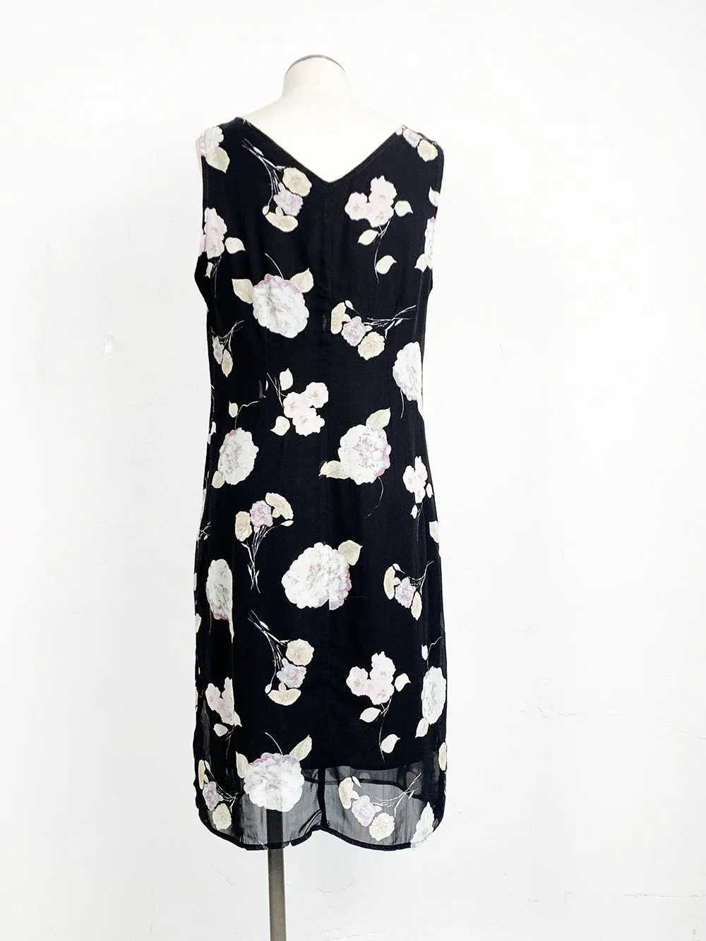 PS Chiffon Rayon Sleeveless Floral Print Dress