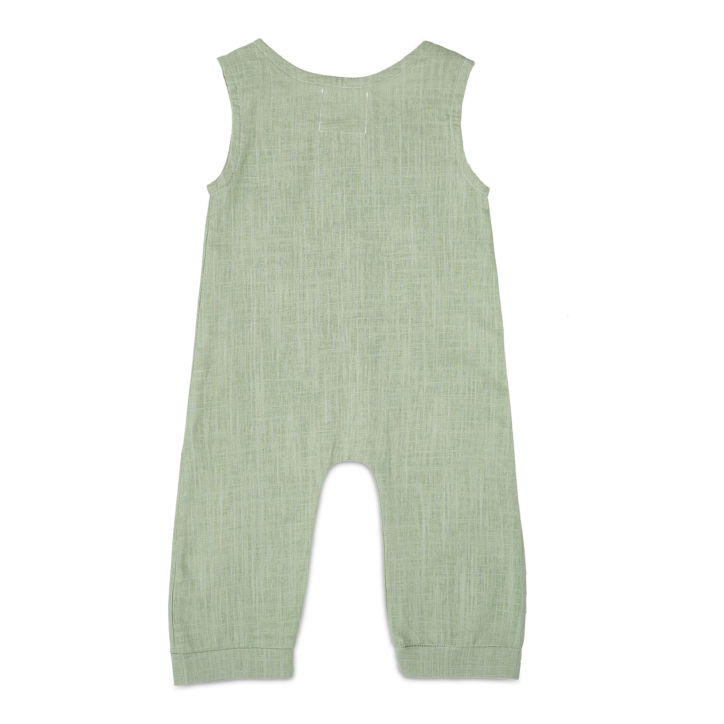 Sage Linen Basic Romper