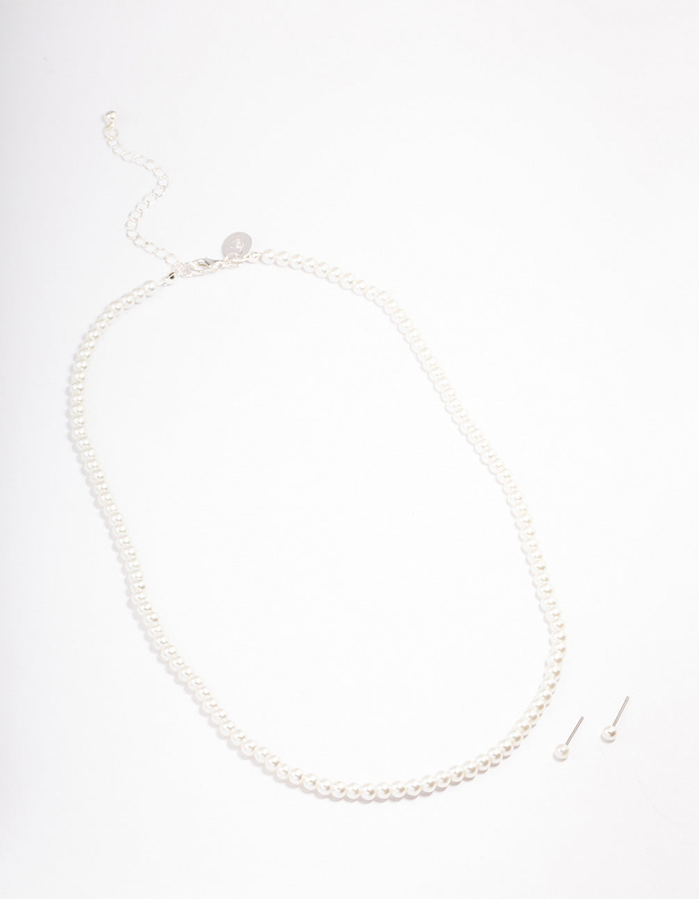 Silver Basic Pearl Strand Jewellery Set