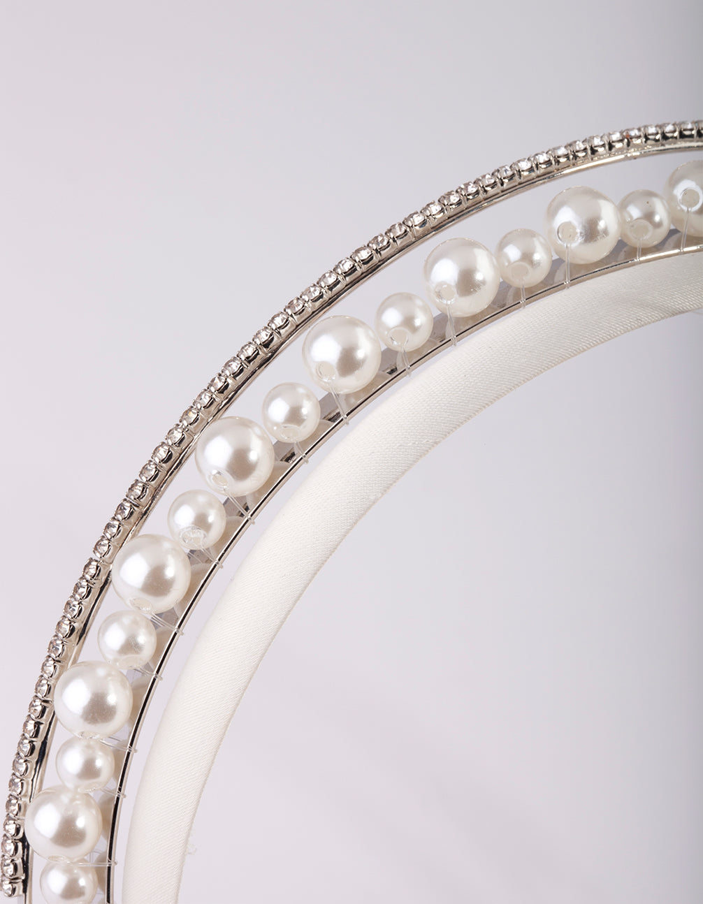 Silver Diamond & Pearl Alice Band