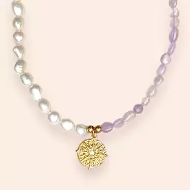 Studio Frenchie Ketting - Purple Pearl