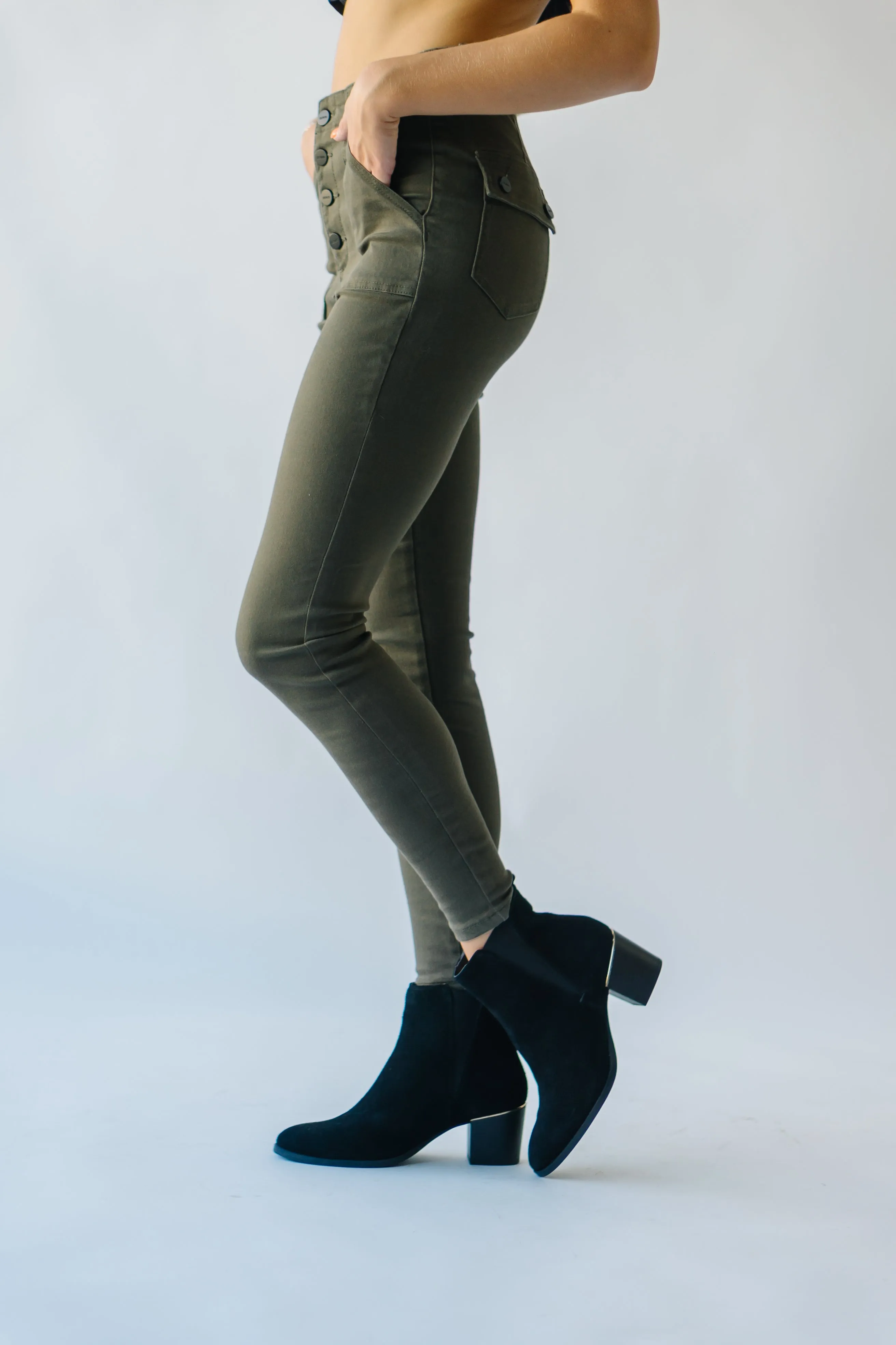 The Balto High Rise Skinny Jean in Olive