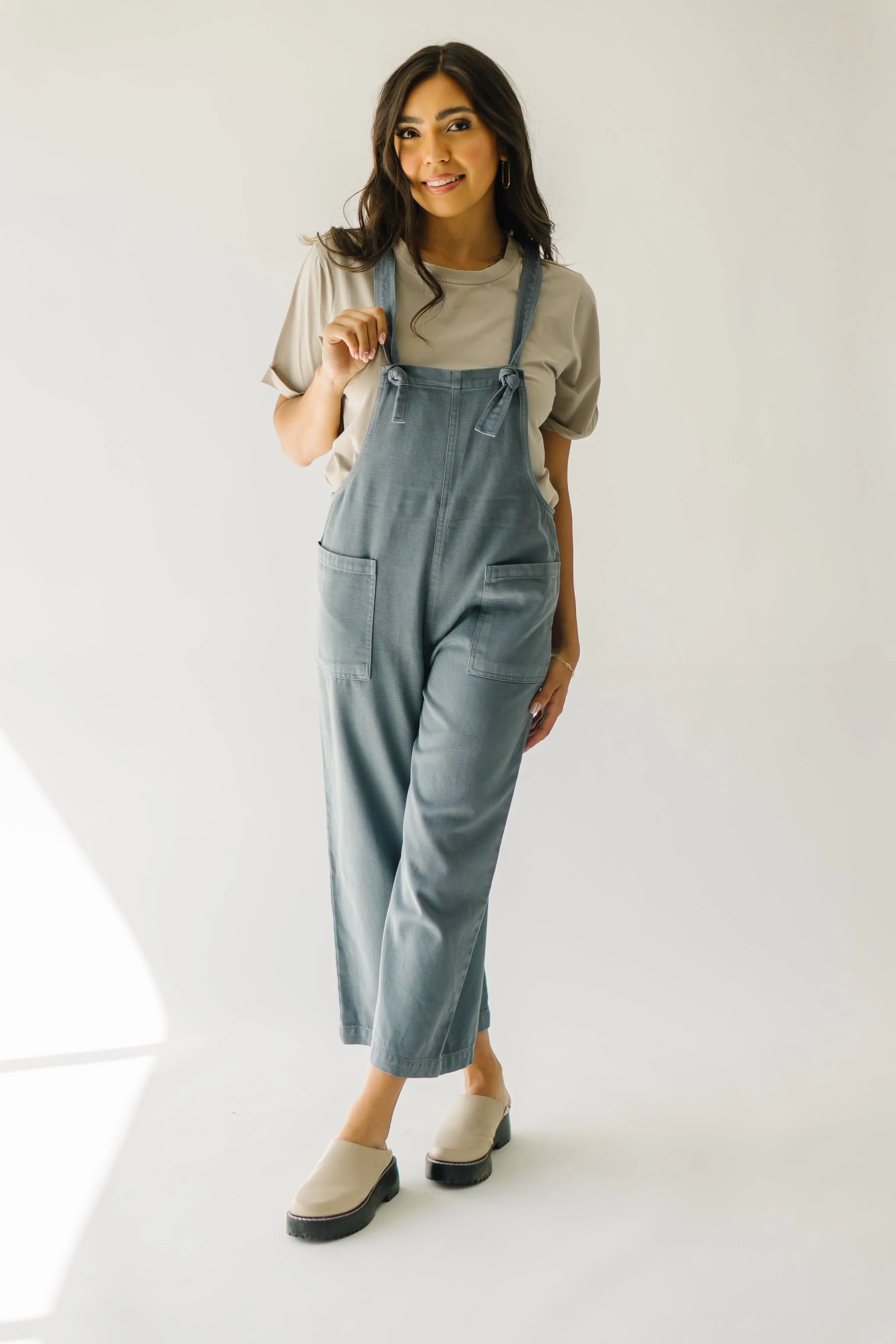 The Lenora Wide Leg Jumpsuit in Blue