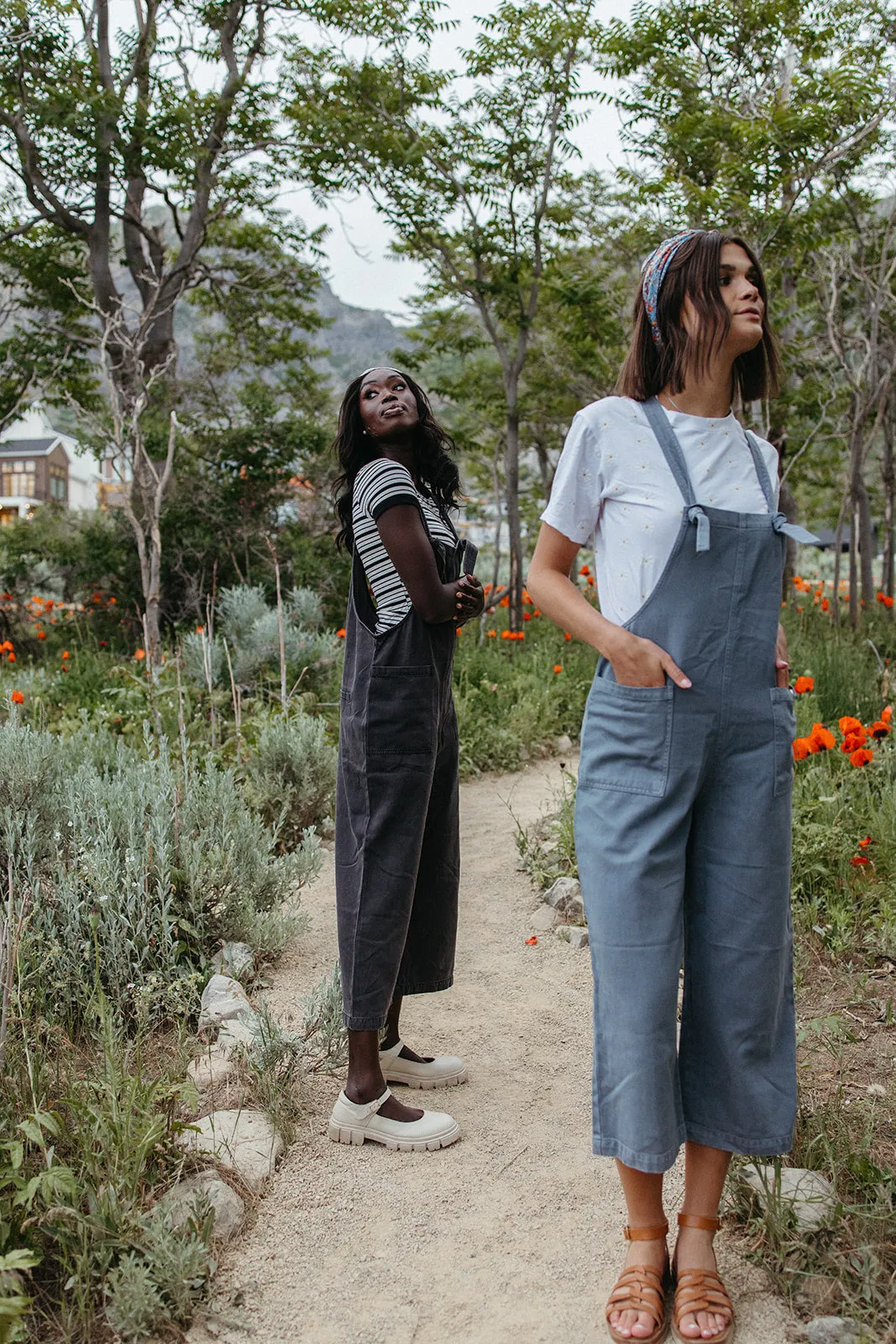 The Lenora Wide Leg Jumpsuit in Blue