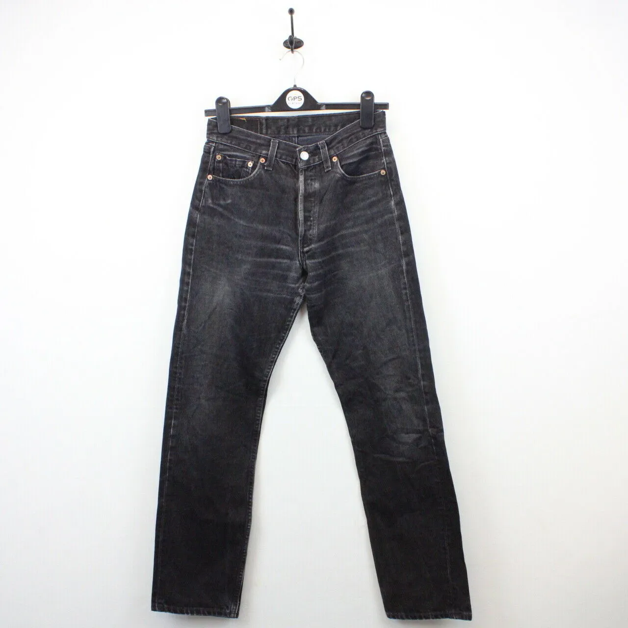 Womens LEVIS 501 Student Jeans Black Charcoal | W29 L32