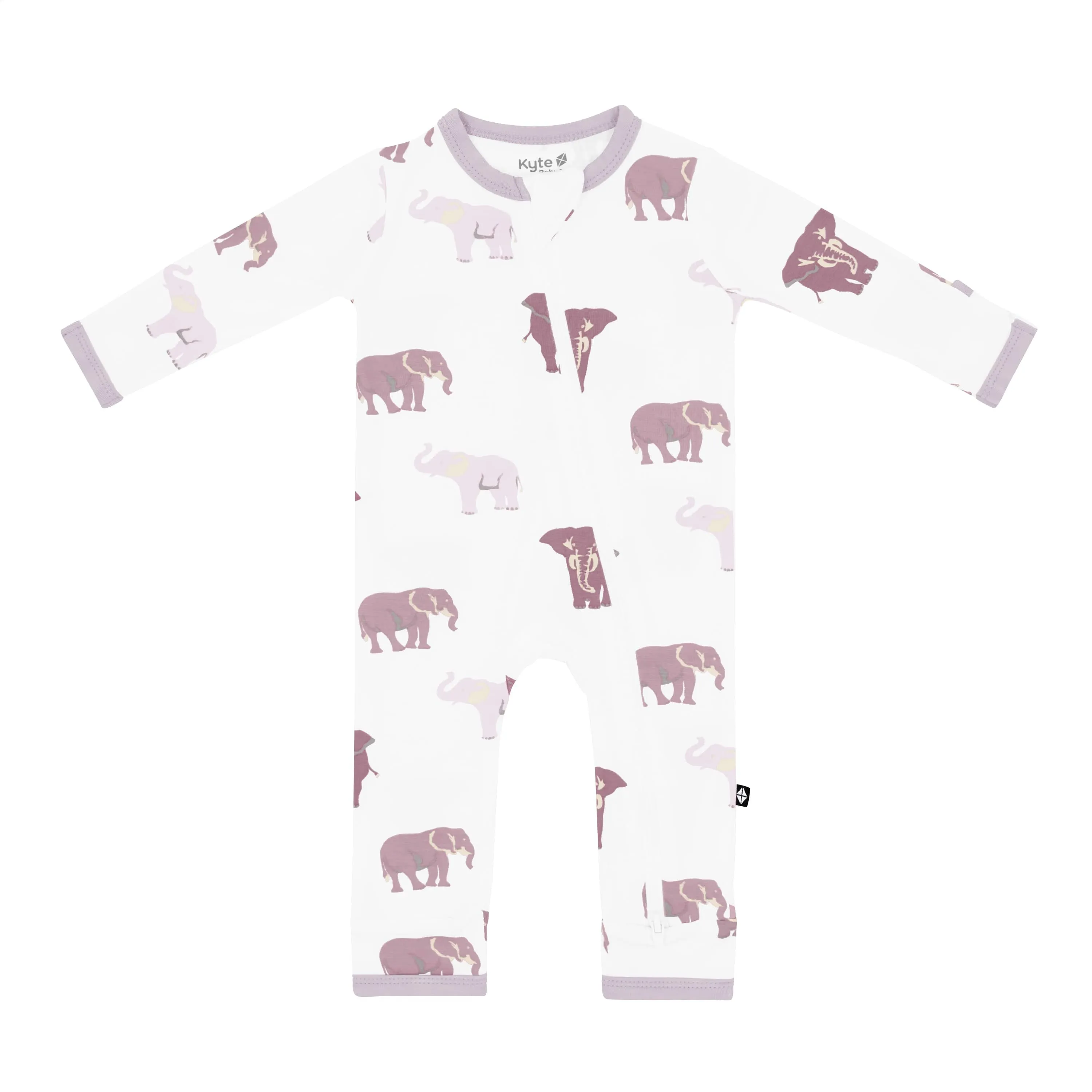 Zippered Romper in Elephant